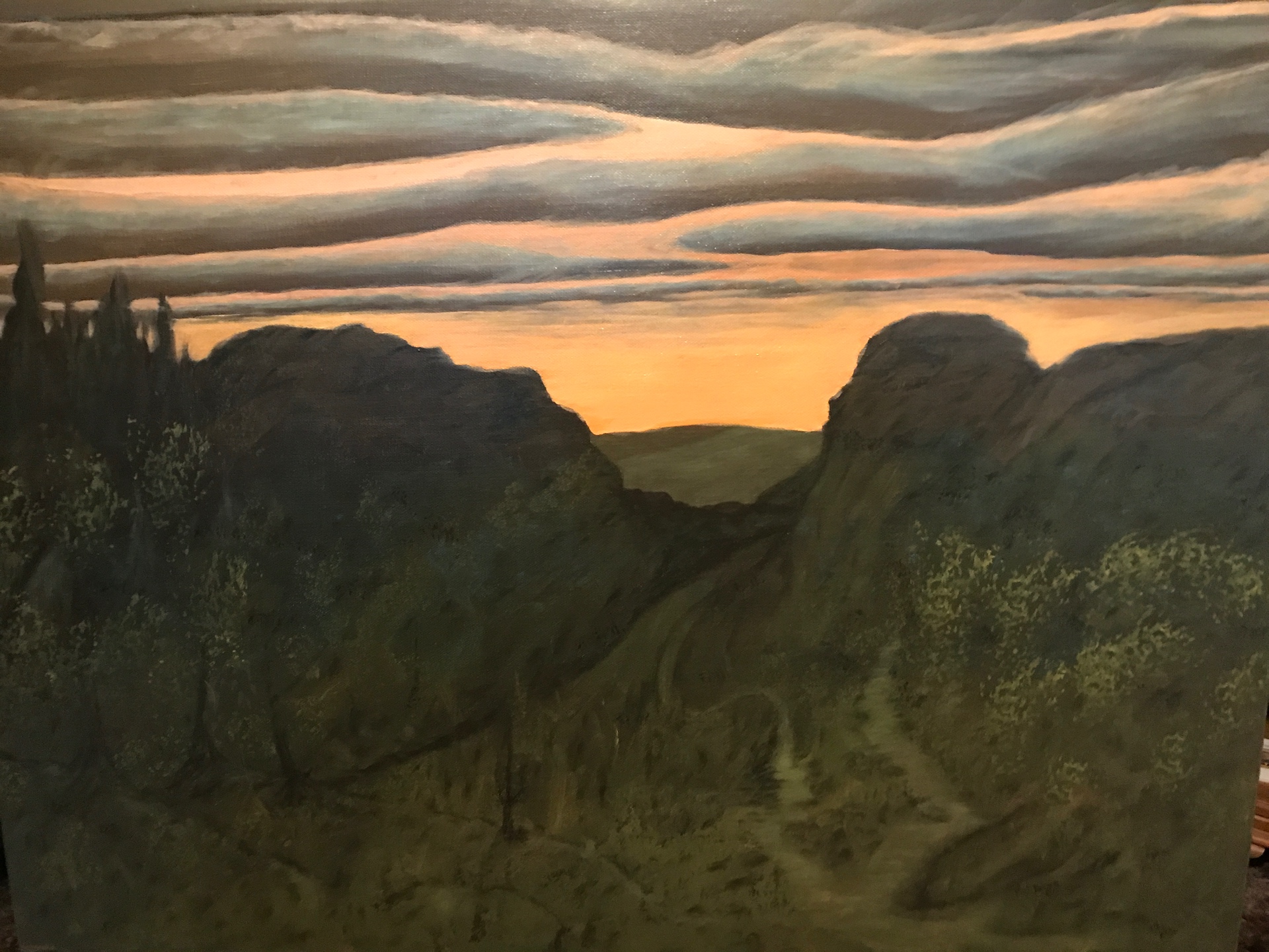 Sunset over the canyon